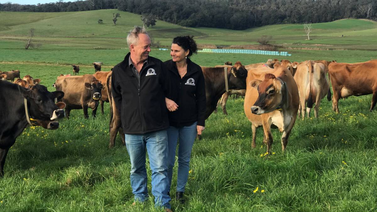 Real Tilba Dairy owners Nic and Erica Dibden.