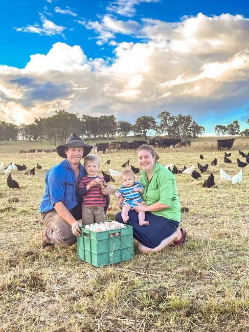 Clayton and Krystal Leven, together with Clayton's parents, operate the mixed farming enterprise, The Willows, at Coolah. Pictured with sons Weston and Karl. 