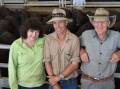 SNAPPED AT NARACOORTE: Carol, Alan and Rod Smith, Joanna, topped the Naracoorte heifer weaner sale with their 30 Glatz blood heifers making $1170. They were 355kg. Picture by Catherine Miller