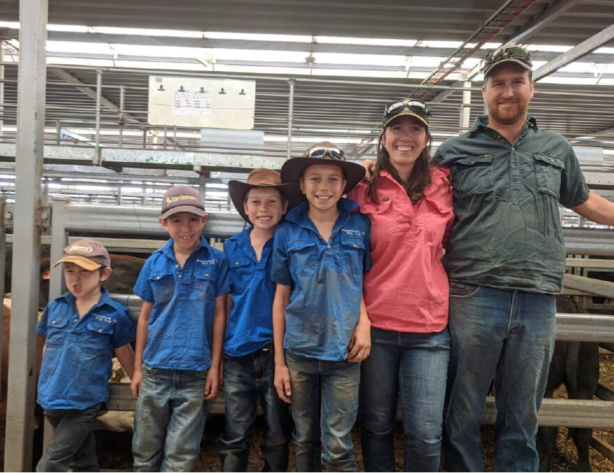 PURE JOY: Max, 5, Sam, 8, James, 10, Tom, 12, and Andi and Hayden White are about to move onto their new farm in spite of the odds.