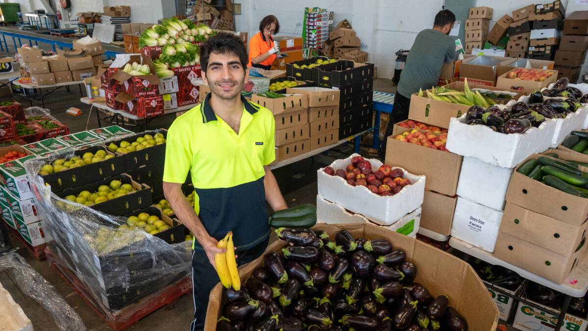 Funky Food founder Kamran Kasaei-Nejad is growing his online blemished fruit and vegetable business. Pictures Brandon Long