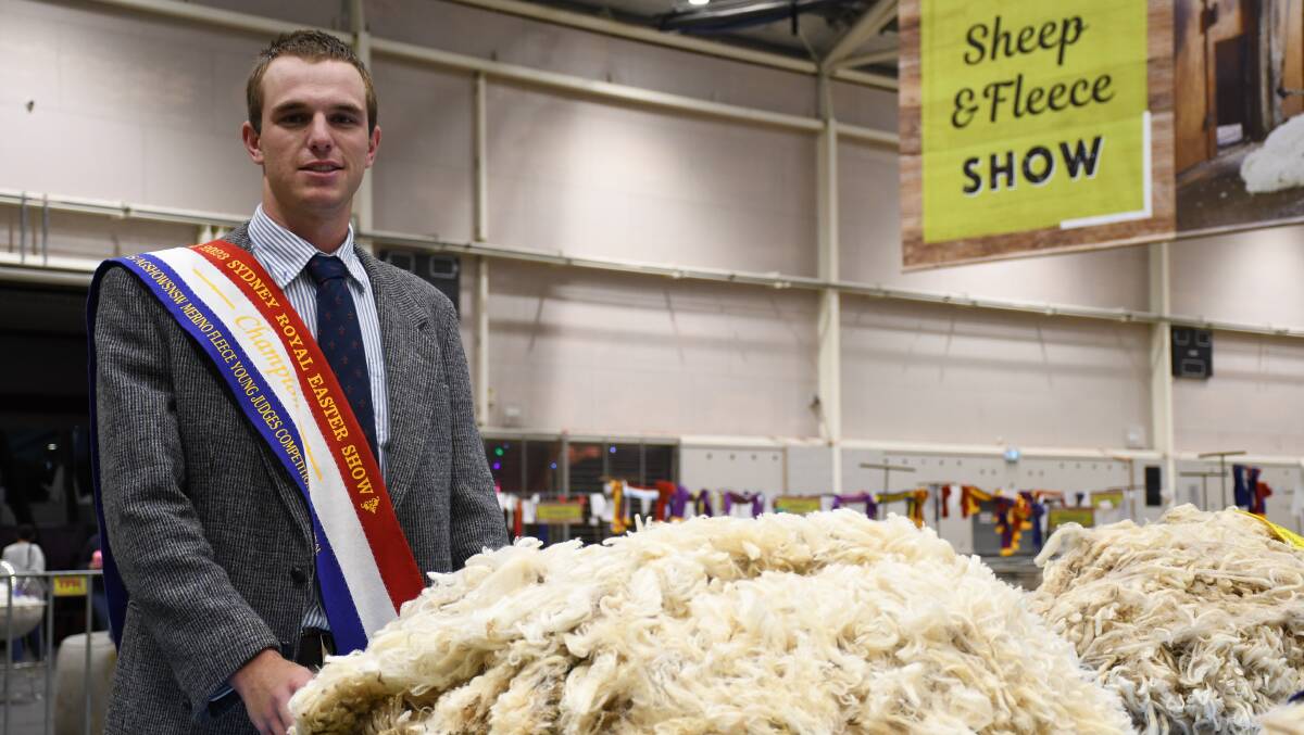 Hay's Monte Barnes was crowned the champion of the young fleece judges. Pictures: Clare Adcock