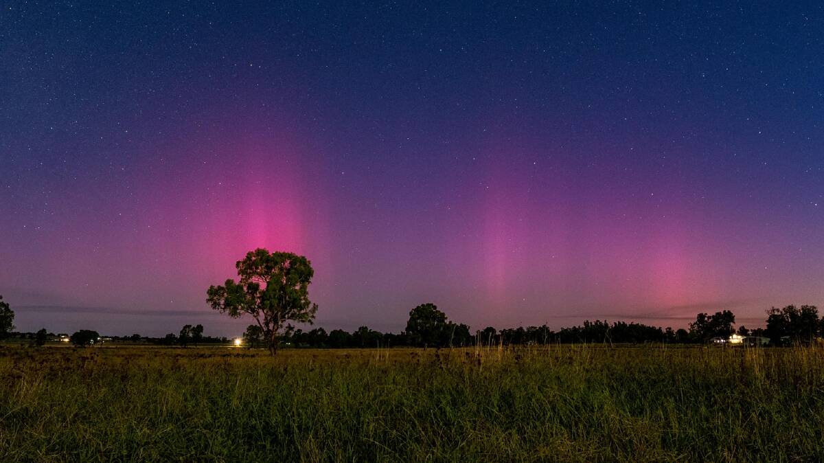 Aurora Australis, Dubbo, February 27 at 8:30 pm. Picture by Rachel Bambrick