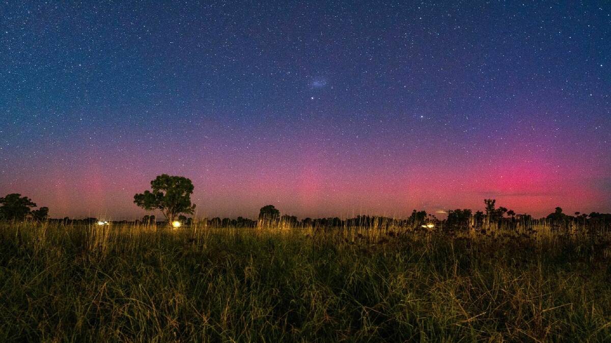 Aurora Australis, Dubbo on February 27, around midnight. Picture by Rachel Bambrick