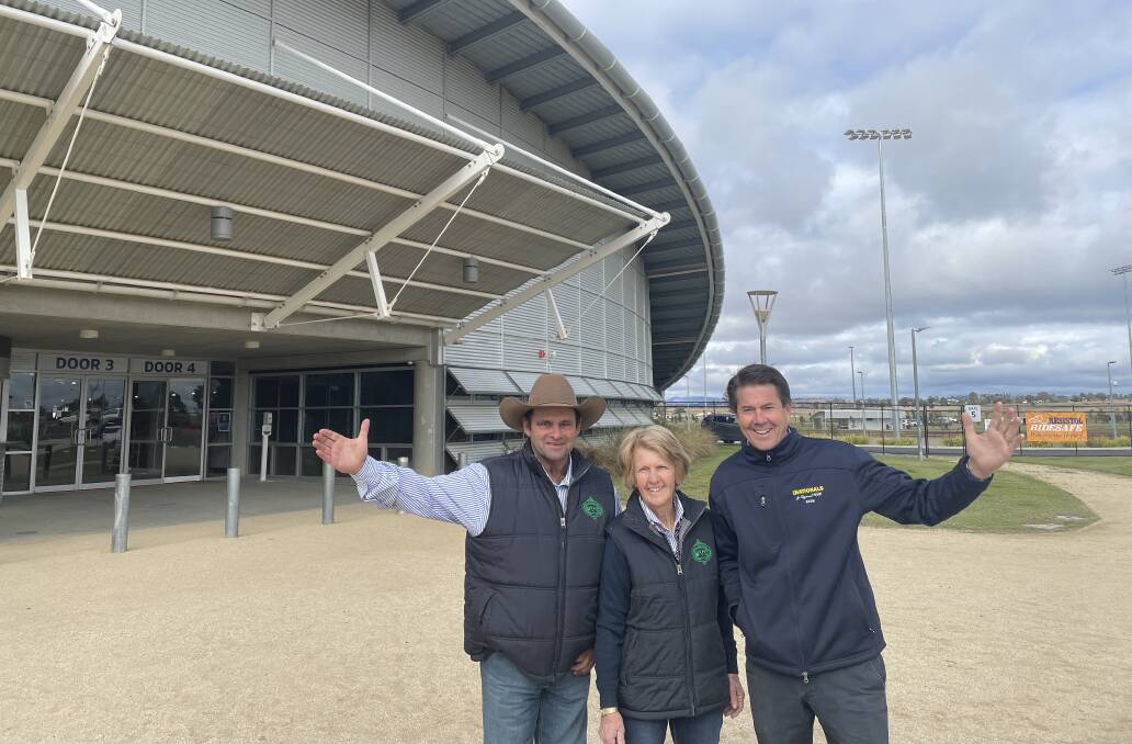 Tamworth Pastoral & Agricultural Association Inc president Greg Townsend, secretary Janelle Tongue, and Tamworth MP, Kevin Anderson are looking forward to a big Tamworth Show in September.