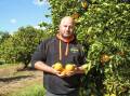 Torren Sergi, Golden Grove Citrus, Tharbogang, said things are looking good all round for orange growers this season with better weather, more labour and higher juice prices. Picture by Alexandra Bernard.