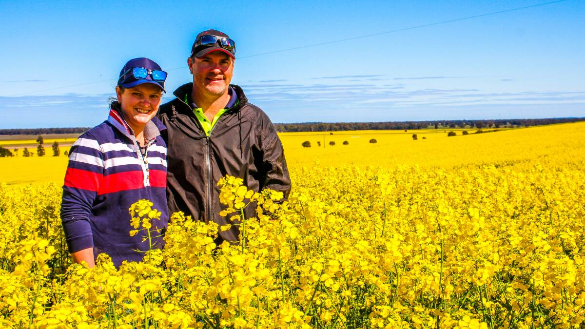 Karen and Mitch Pollock, Caragabal, have had a disrupted year with sowing their winter crops due to the wet weather.