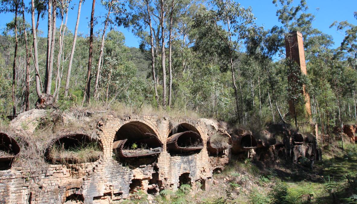 The remnants of the retorts used for processing shale from the mine at Joadja. Picture by Alexandra Bernard. 