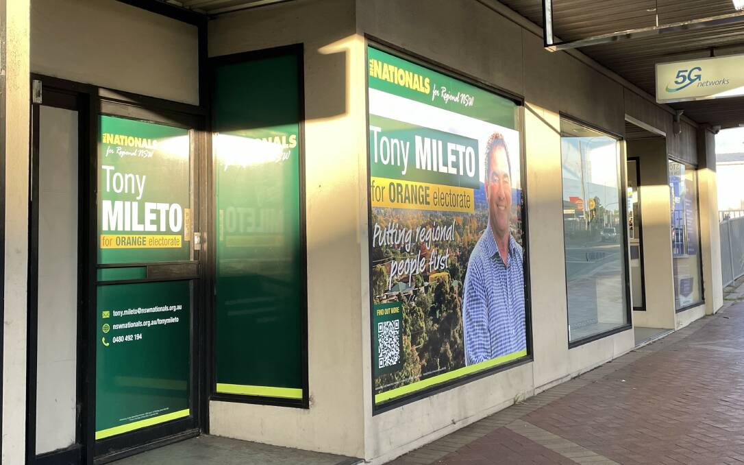 MLC Sam Farraway office at 315 Summer Street, Orange converted to Tony Mileto HQ. Picture by Tanya Marschke. 