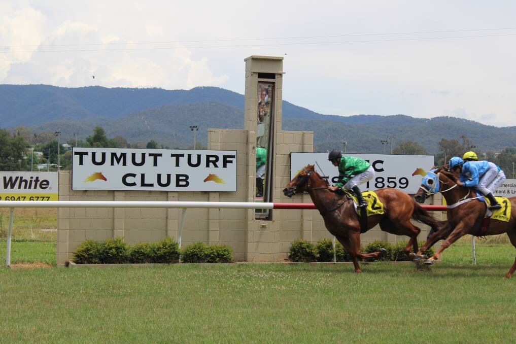 Bensley guided Ronny Rock Art to an impressive win ahead of Crimosa for Goulburn trainer Neil Osborne. Picture by Jimmy Meiklejohn