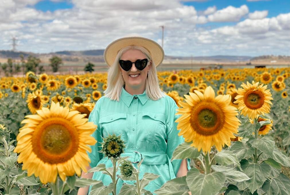 Madeline King was happy to do the right thing when she wanted a sunflower photo. Picture: @___madelinek