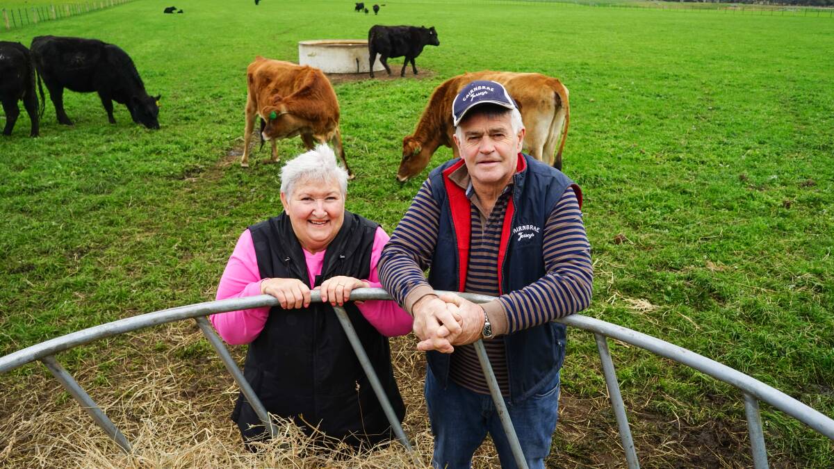 Janine and Alan Carson have finished dispersing their Cairnbrae Jersey herd with a total clearance and $5145 average. Picture by Rachel Simmonds