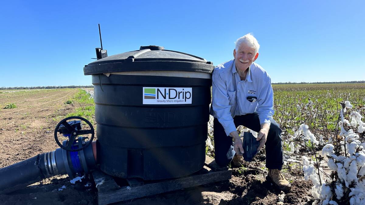 For Peter Birch, Bronte, near Moree the drive to be more water efficient saw him convert a dryland block to a N-Drip micro-irrigation system. Picture by Elka Devney