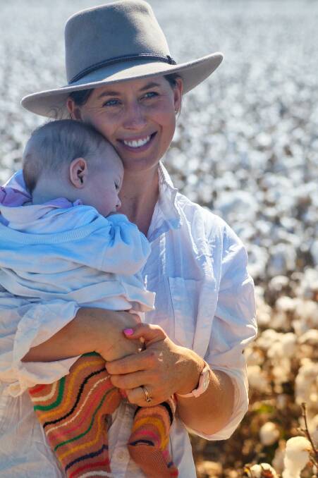 Sarah Murray and Archie, 1, on the family farm, Eulabah, Spring Ridge. Picture supplied