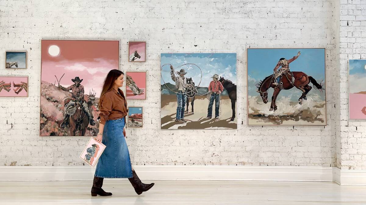 From boots and horses to cowboys and country gals, Whitney's exhibition is inspired by western country culture. Picture supplied by Pip Brett