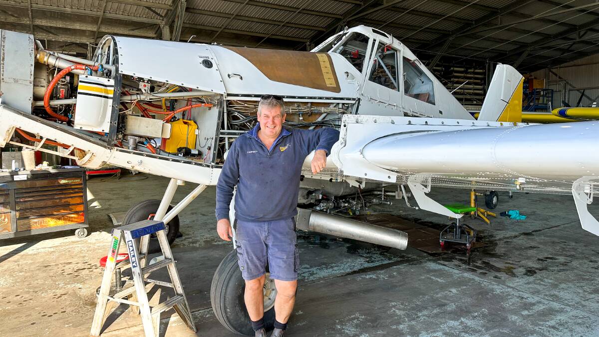 Statewide Aviation owner and chief engineer Campbell Briggs received the Ray Mackay award for his commitment to aircraft maintenance. Picture by Elka Devney