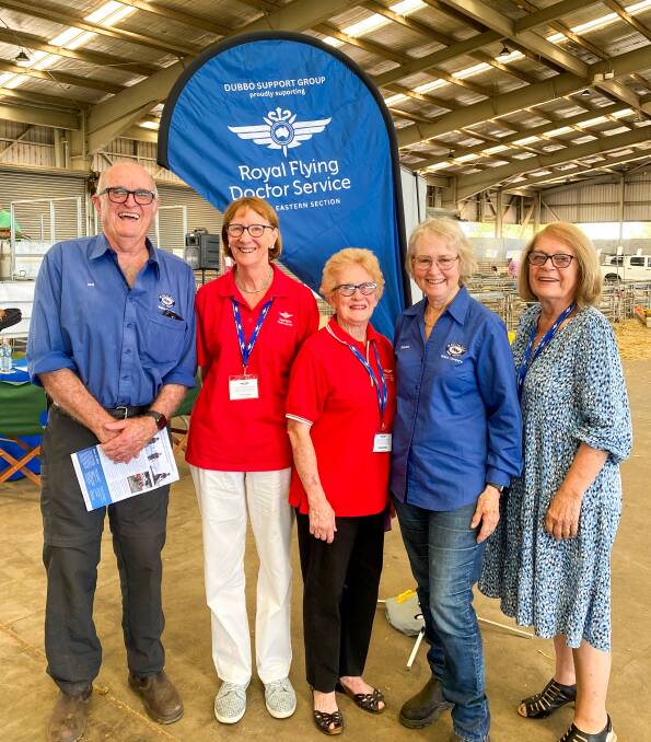Ian Law, Matchless, Peak Hill, Christie Borahardt and Annabel Peat, Royal Flying Doctor Service Dubbo support group, Susan Law Matchless, Peak Hill, and Maureen Dempsey, Royal Flying Doctor Service Dubbo support group. 