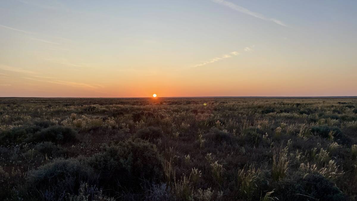 Sunset near Mungo National Park.