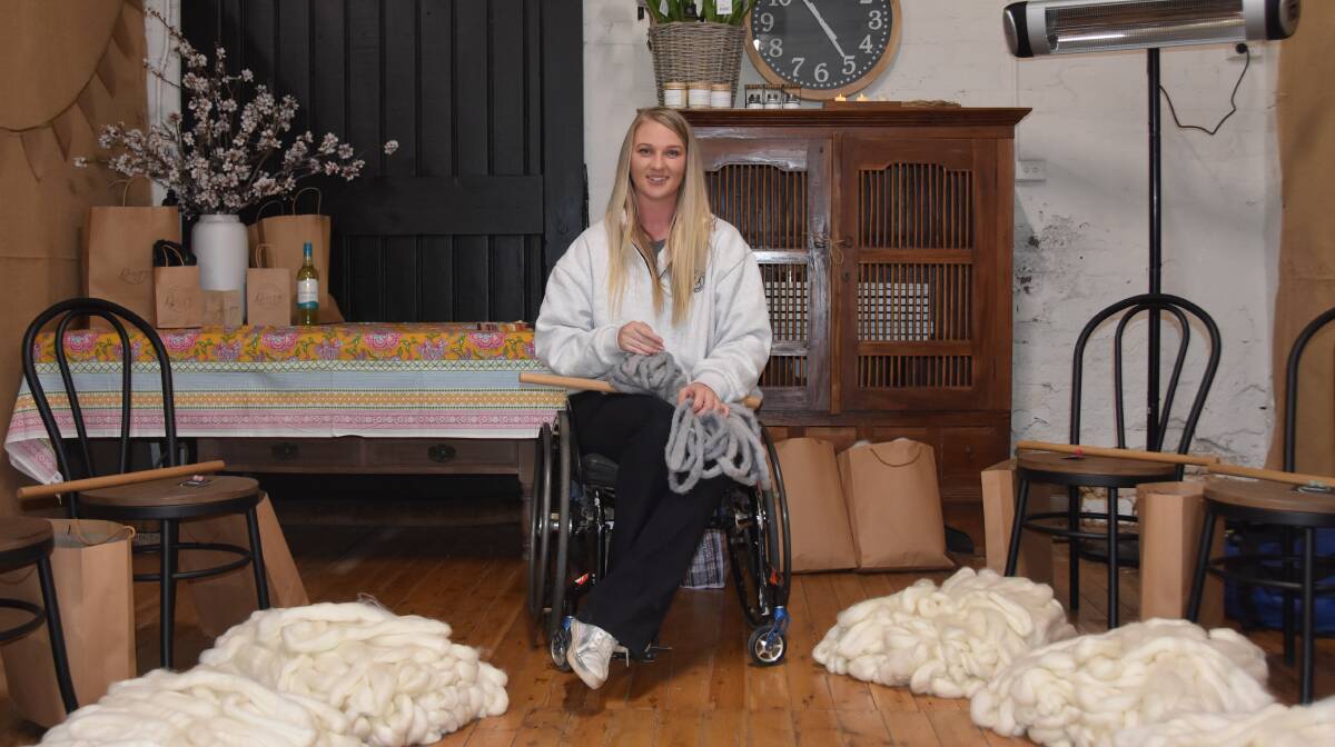 Two-time water skiing world champion, Samantha Longmore, Yass, has taken the injuries from a life changing accident in her stride to now operate a successful wool knitting business and competing at a international lever water-skiing. Picture by Helen De Costa