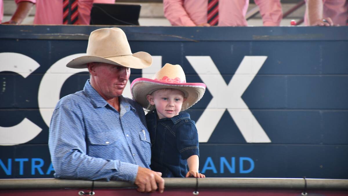 Scott and Mia take to the ring as the family's draft of bulls are sold at RBWS 2023. Picture by Ellouise Bailey