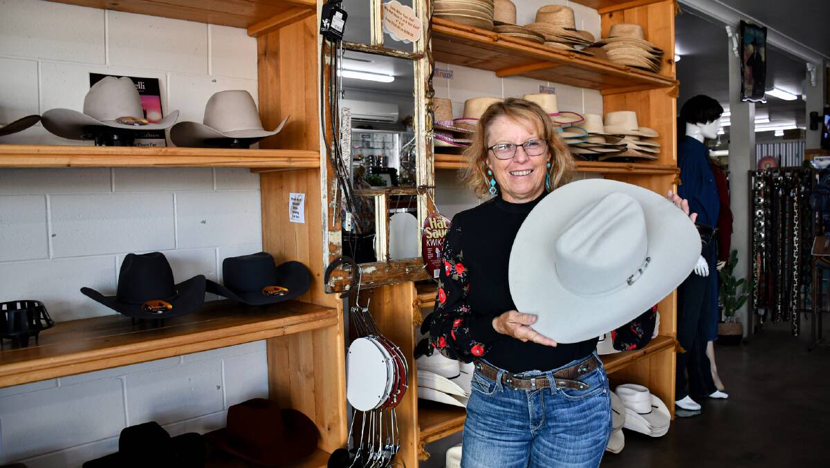Mavericks Western Wear Manager Kerrie Hamilton says some of her customers are waiting up to two and a half years for their favourite hat to be re-stocked. Picture by Ellouise Bailey 