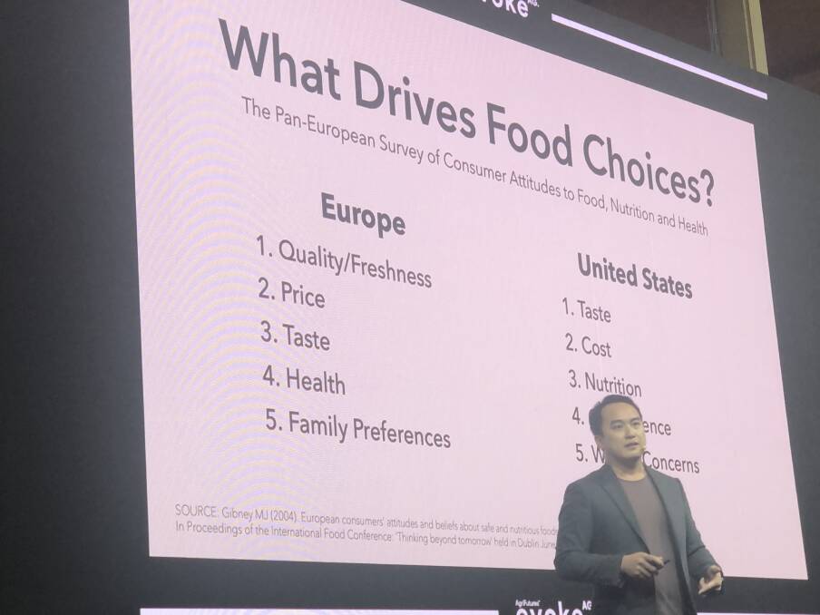 FOOD FUTURE: Future Markets and Alpha Food Labs founder and CEO Mike Lee took the stage at last week's AgriFuture's EvokeAg conference, putting forward a thesis that food needs to become more nuanced.