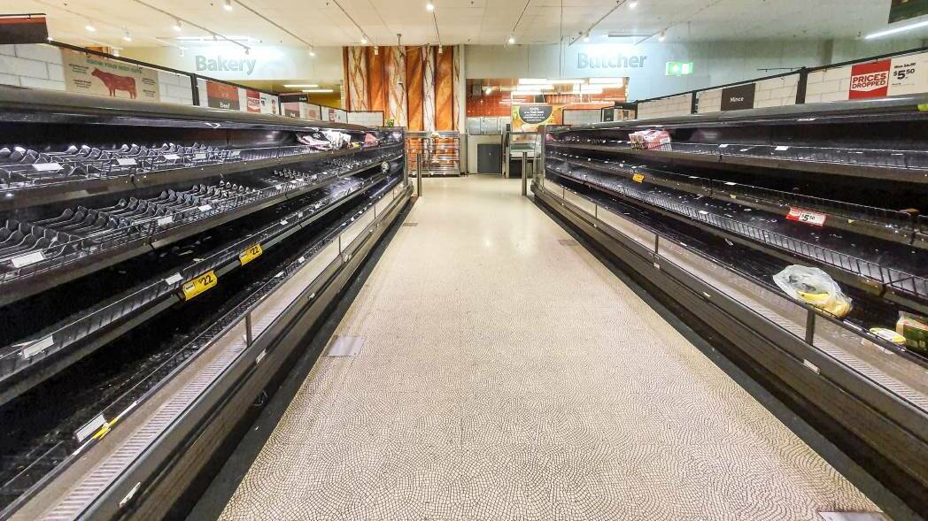 Empty shelves: Not a sight we thought we would ever see in the land of plenty. Photo: Canberra Times

