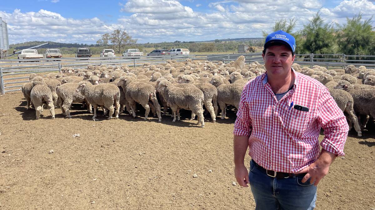 Matt McGrath, Clear View South, Boorowa, with his Tara Park-blood maiden ewes finished second.