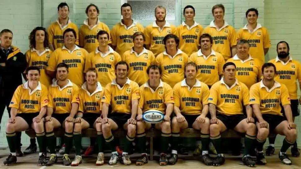 The Goldies from Boorowa pictured with team support and coaches. Photo: supplied