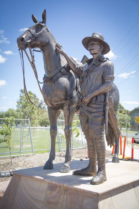 The Light Horse War Memorial located on the corner of Moppett and Pine streets in  Hay, which will be unveiled on Remembrance Day. Photo: Riverine Grazier
