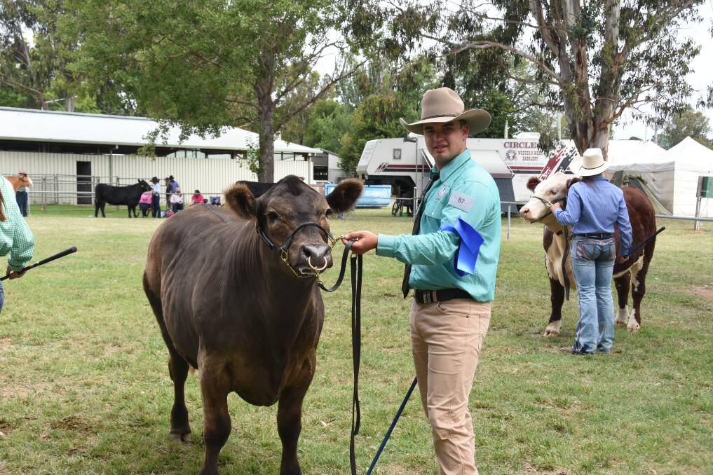 TRAC student Zachary Charlton at the 2024 Royal Canberra Show came first in his cattle paraders class 15-16 years. Photo: Helen DeCosta
