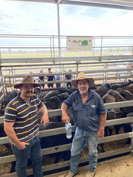 Shaun and Mark Quilter, at the weaner sales in Wodonga.