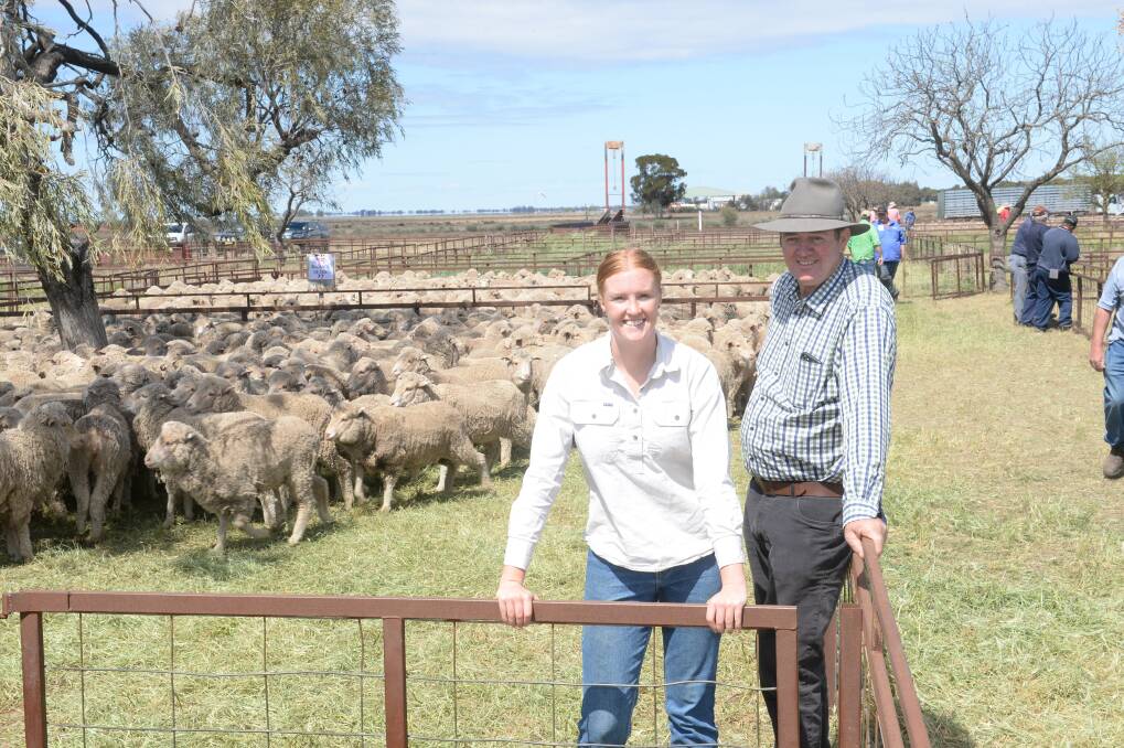 Millicent and Victor Stonnill, Cocketgedong, Urana sold young Merino ewes for $170.