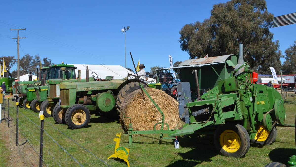 A section of the John Deere display celebrating 100 years of manufacture.