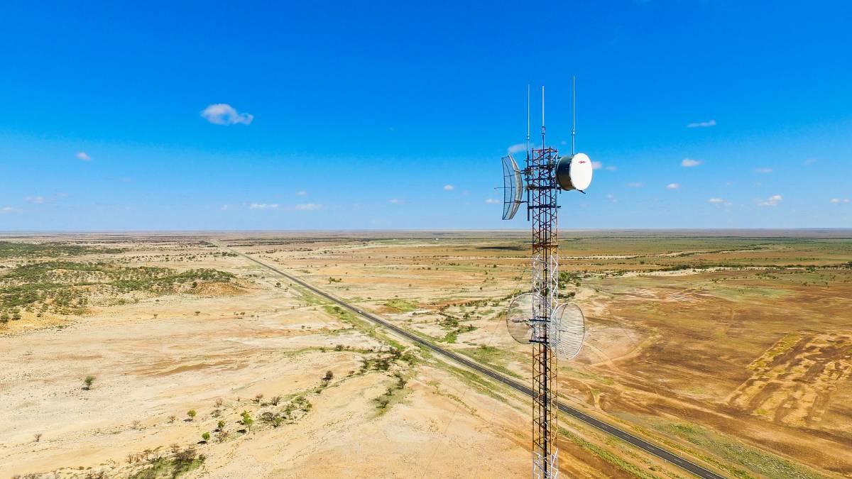 Upgrading the Telecom tower at Winton, QLD: Photo; Queensland Country Life