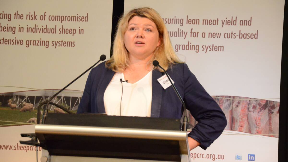 During the Sheep CRC conference held in Dubbo, Dr Emma Doyle, lecturer - School of Environmental and Rural Science, UNE bought delegates up to date on the tremendous success of the course. Photo: Mark Griggs