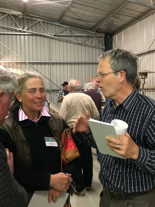 Concerned farmers and industry: Marg Davis from Benalla, Victoria and Maartin Stapper agronomist from Canberra. Photo: Gill Sanbrook