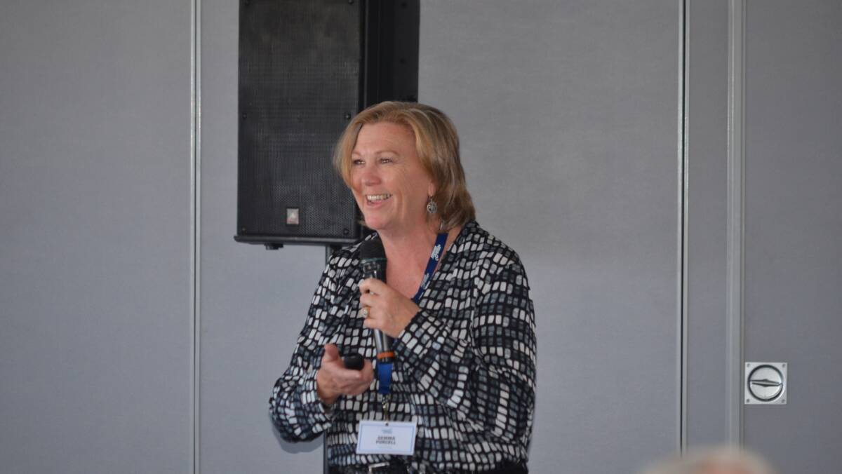 Gemma Purcell speaking at the Renewable Energy Conference in Wagga Wagga.