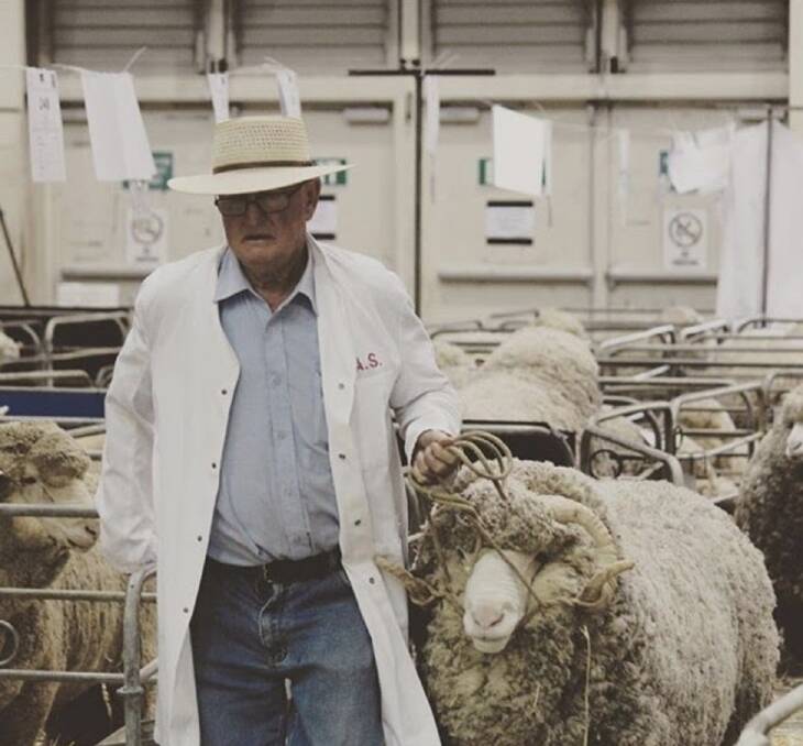 The late John 'Sam' Williams was a familiar figure around the sheep shows leading his rams toward another ribbon or trophy.