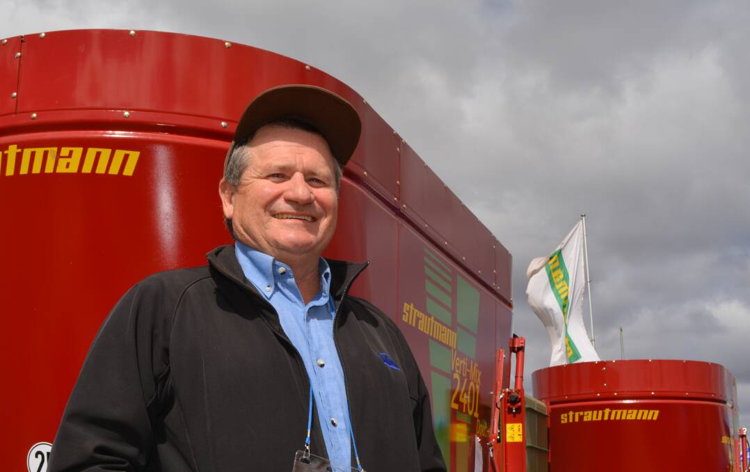 Sales and marketing director with Strautmann feed mixer importer Inlon, Gary Surman, at AgQuip.