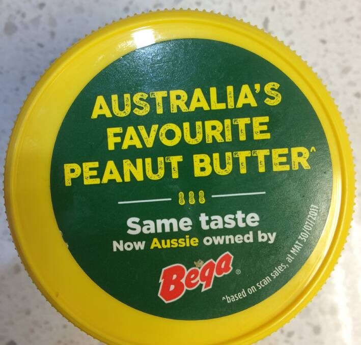 Bega's branding and Australian-owned message replaced the Kraft trademark last year.
