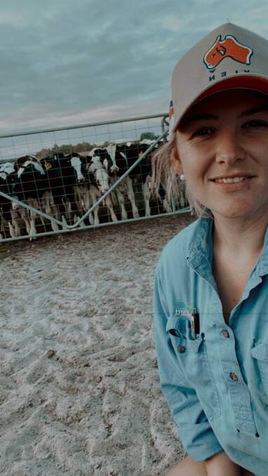 Along with her parents, Tahlia McSwain runs Boallia Creek Holsteins, milking around 600 Holsteins, and she believes livestock has played a huge part in shaping her future. Photo: supplied
