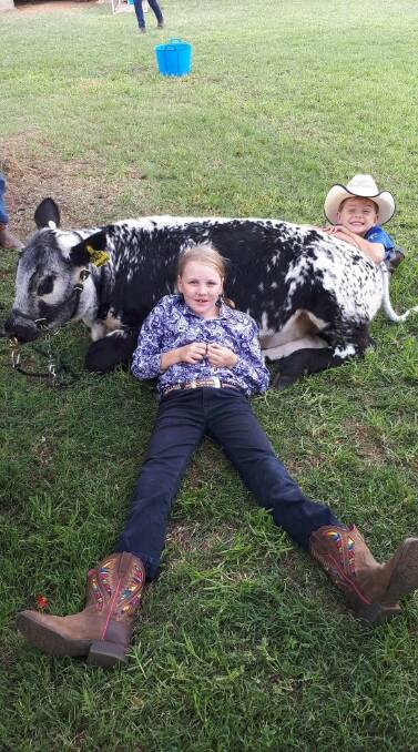 Charli Isaanchon at her first show with her brother Ty. Photo: supplied 