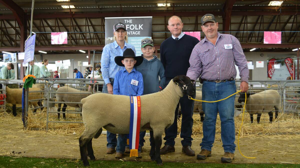 First-time NSW State Sheep Show entrants on top of Suffolk ring