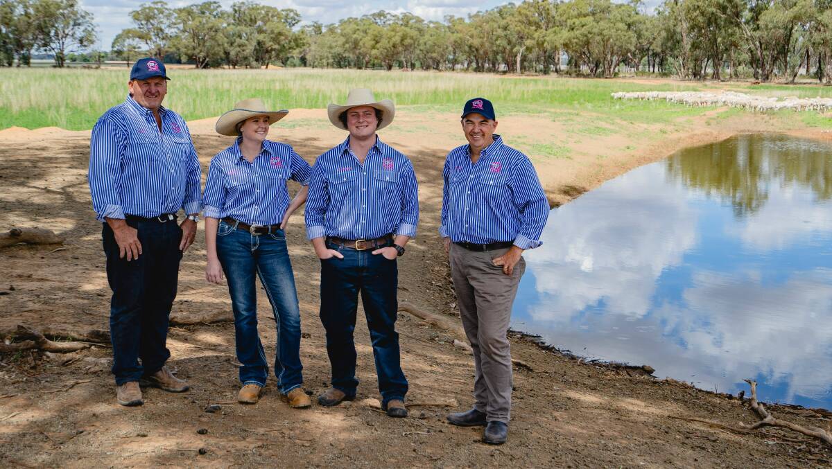 QPL rural principal Craig Pellow, livestock agronomist Emma Finemore, trainee livestock and station agent Charles Hogan and rural sales agent Jason Haines. Photo: supplied 