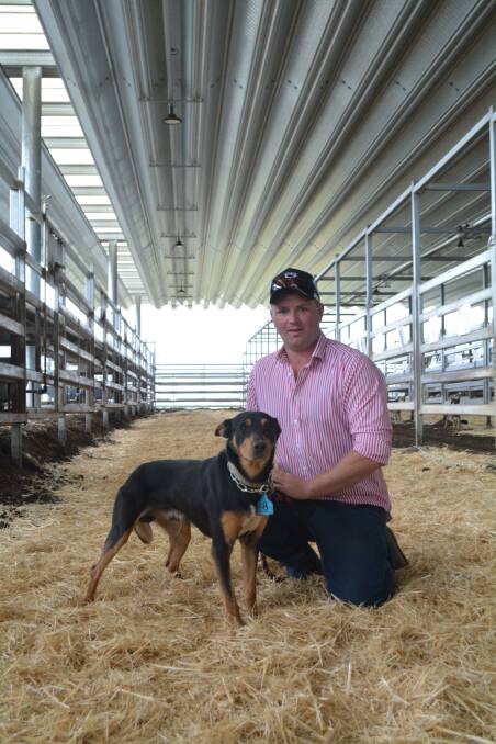 The $15,000 McDougall's Mint with buyer Adrian Allbut of Droversdream Kelpies, Bathurst.