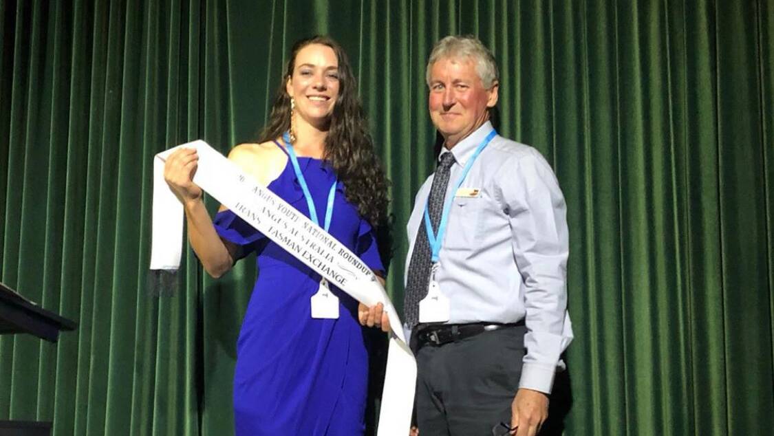 Miss Marshall with Angus Australia CEO Peter Parnell. 