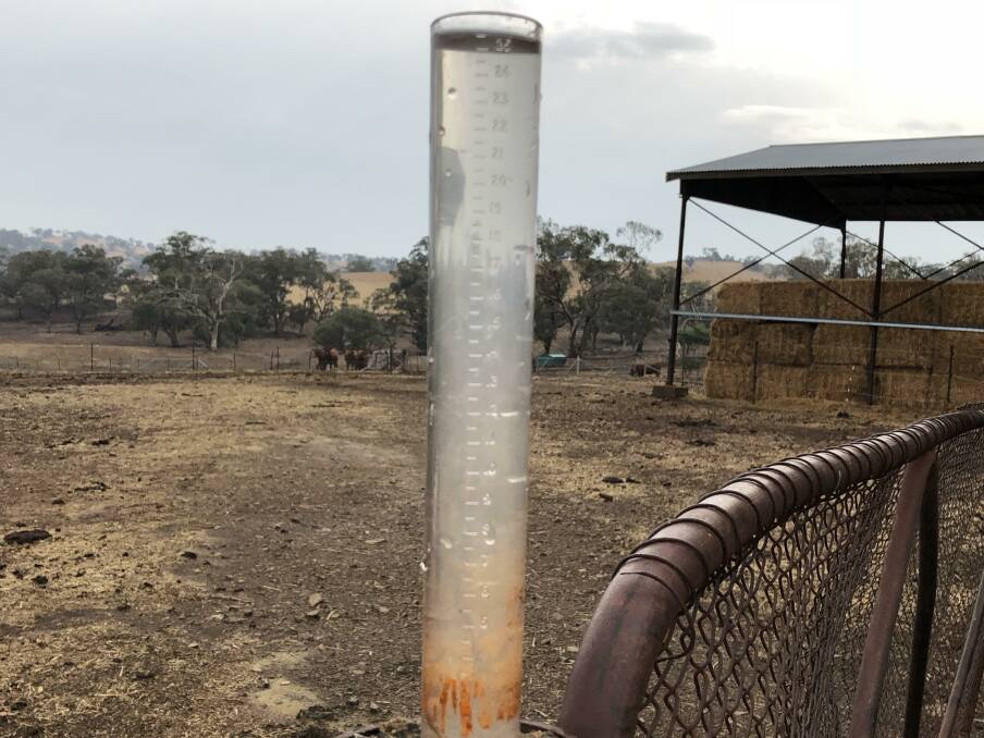 Property at Cargo received 25mm in last night's storms. Photo: supplied. 