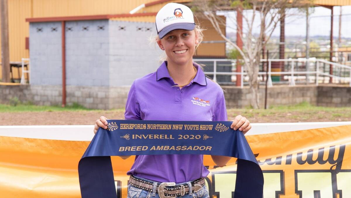 Emily Taylor of Eclipse stud, Quipolly, was named the overall breed ambassador, and intermediate champion parader and judge. Photo: Kloud Photography
