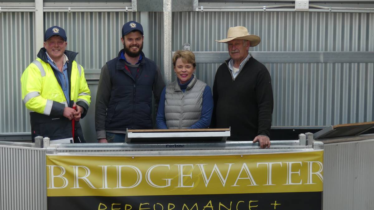 The team from Bridgwater Angus Charlie Sutherland, James, Geralyn and Roger Flower. Photo: supplied
